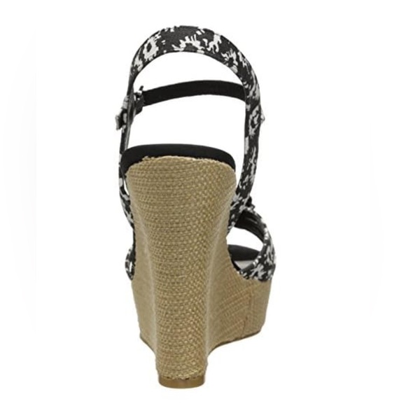 PINK & PEPPER Women's Dynemite Espadrille Sandal,  Wedge Heel Black White size 9 - Picture 2 of 16